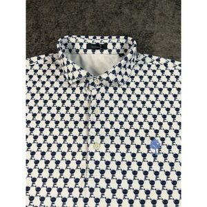 Turtleson Golf Polo Shirt Mens Large Barbeque Grill BBQ AOP Performance Stretch